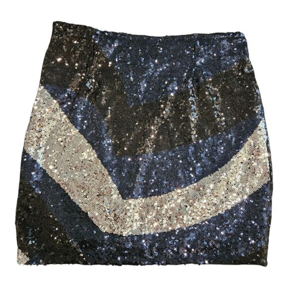 Esmara by Heidi Klum Sequin Mini Skirt Sz 6 - Picture 2 of 7